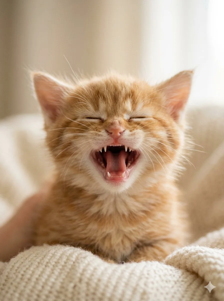 Two kittens sleeping together